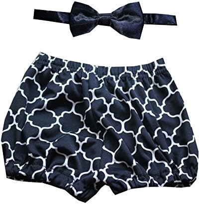 Gentlemen Ties Cake Smash Outfit Boy First Birthday Includes Bloomer Shorts and Bow Tie