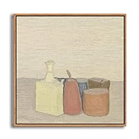 Framed Canvas Wall Art Metaphysical Still Life with Triangle by Giorgio Mordian Canvas Prints Home Artwork Decoration for Living Room,Bedroom - 16x16 inches