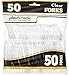 [50 Clear Forks] Plastimade Disposable Heavy Duty Plastic Cutlery,Great for Every Day Use, Home, Office, Party, Picnics, or Outdoor Events,