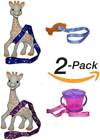 Hnybaby Baby Stroller Accessories Toy Strap For Baby Toys Bottles Sippy Cups Attach To Stroller Highchair or Car Seat (Blue/Pink)
