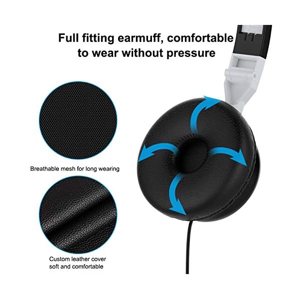 Saniswink1-Gaming-HeadphoneWired-Foldable-35mm-HiFi-Audio-Bass-Headset-Stereo-Surround-Noise-Cancelling-Over-Ear-for-PhoneTablet-Black-one-size Saniswink1 Gaming Headphone,Wired Foldable 3.5mm HiFi Audio Bass Headset Stereo Surround Noise Cancelling Over Ear for…