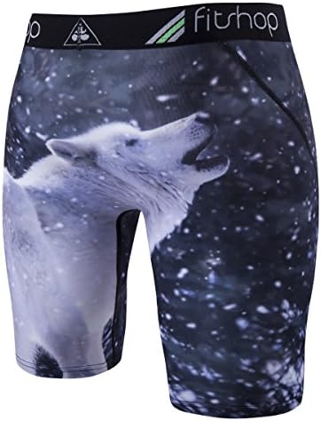 SiYang Man Compression Cool Dry Sports Tights Pants Shorts Baselayer Running Leggings Rashguard(Wolf,L)