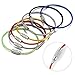 30pcs Colored Stainless Steel Wire Keychains 1.5mm 5.9 inches Aircraft Cable Key Ring Loops for Hanging Luggage Tags Or ID Tags Keepers