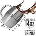 Stainless Steel Double Wall Mugs - Perfect for Coffee, Tea, Beer - Set of 2 with Bonus Lids, 14oz (420mL) (2, Stainless Steel)