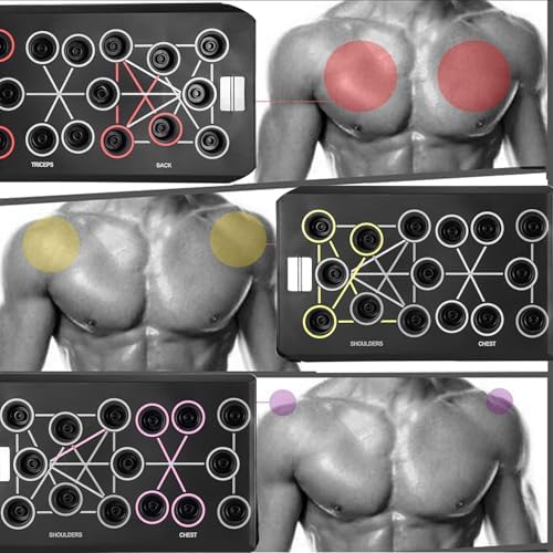 Push Up Rack Board 15 in 1 pieghevole multifunzione Home Training Fitness Equipment, Portable Push-Up Training Frame, Adjustable Push-Up Board, manico rotondo