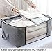 Vieshful 3 Pack Clothes Storage Bags 90L Large Capacity Clothing Organizers with Reinforced Handles Thick Breathable Fabric Foldable Underbed Containers for Bedding Comforter Blanket