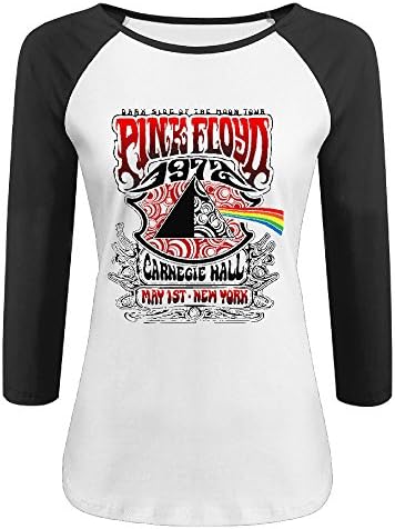 Women's Pink Floyd-Carnegie Hall Soft 3/4 Sleeve\r\n Baseball Uniform T-shirts