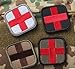 Bundle 4 Pieces Cross Tactical Medic Medical Aid Embroidery Patches Tactical Medical Backpack Armband Insignia Patch