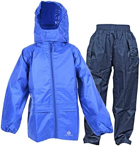 DRY KIDS Waterproof Suit - Comprising of Packaway Jacket and Over Trousers Mix & Match Colours