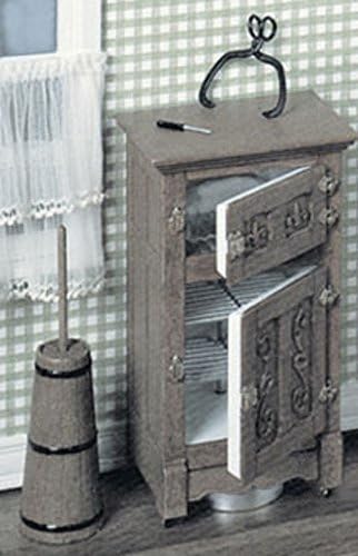 Dollhouse Miniature Ice Box and Butter Churn Kit
