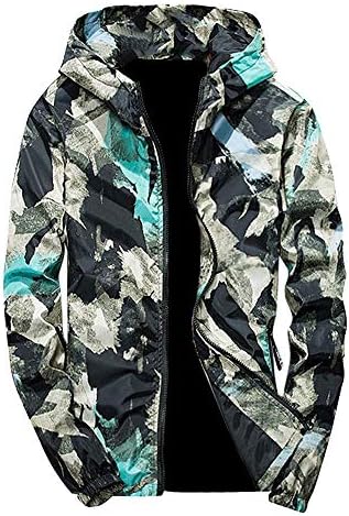 Men's Full Zipper Hooded Coats Clearance -Jiayit Camo Sweatshirt Blouse Big Promotion