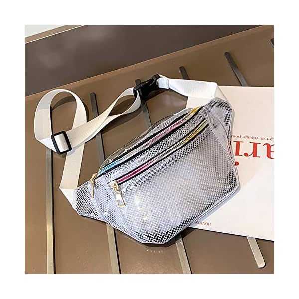Geagodelia Unisex Marsupio Donna Marsupio Trasparente Impermeabile da Uomo  con Cinturino Regolabile per Escursionismo… - Spesavip
