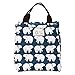 Whitelotous Cute Canvas Tote Bag Thermal Cooler Insulated Lunch Bag Portable Picnic Bag (Polar bear)