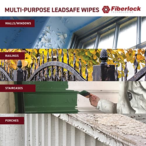Fiberlock LeadSafe Dust Wipes, 90 Count, Controls & Removes Lead Dust