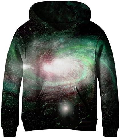 SAYM Teen Boys' Galaxy Fleece Sweatshirts Pocket Pullover Hoodies 4-16Y
