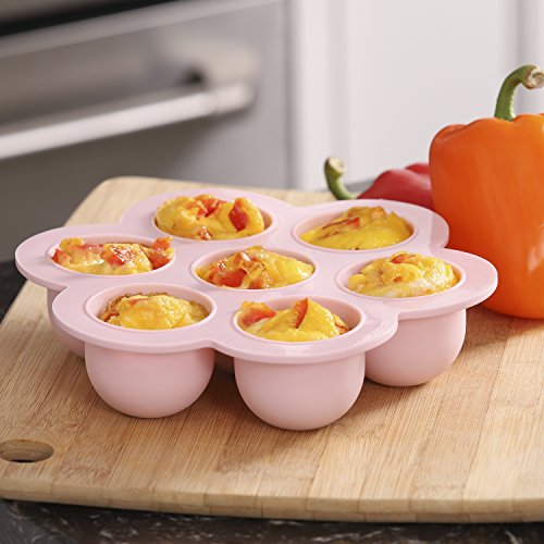image for Amaziya Blue|Pink Silicone Egg Bites Molds Fits Instant Pot 5,6,8 qt P