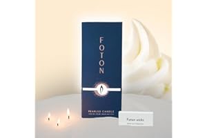 Foton Pearled Candle 18 Oz - Vanilla Vibe Scented Non Toxic Luxury Long Lasting Powder Candles up to 120 Hours - Refillable Candle Sand with 30 Wicks for Candle Making