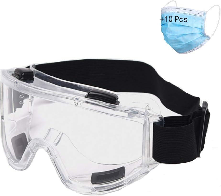 YLOVOW Safety Goggles, Dust-Proof Protection Goggles, Anti Fog And Anti Scratch Industrial Goggles, Perfect for Construction, Lab Work, And More
