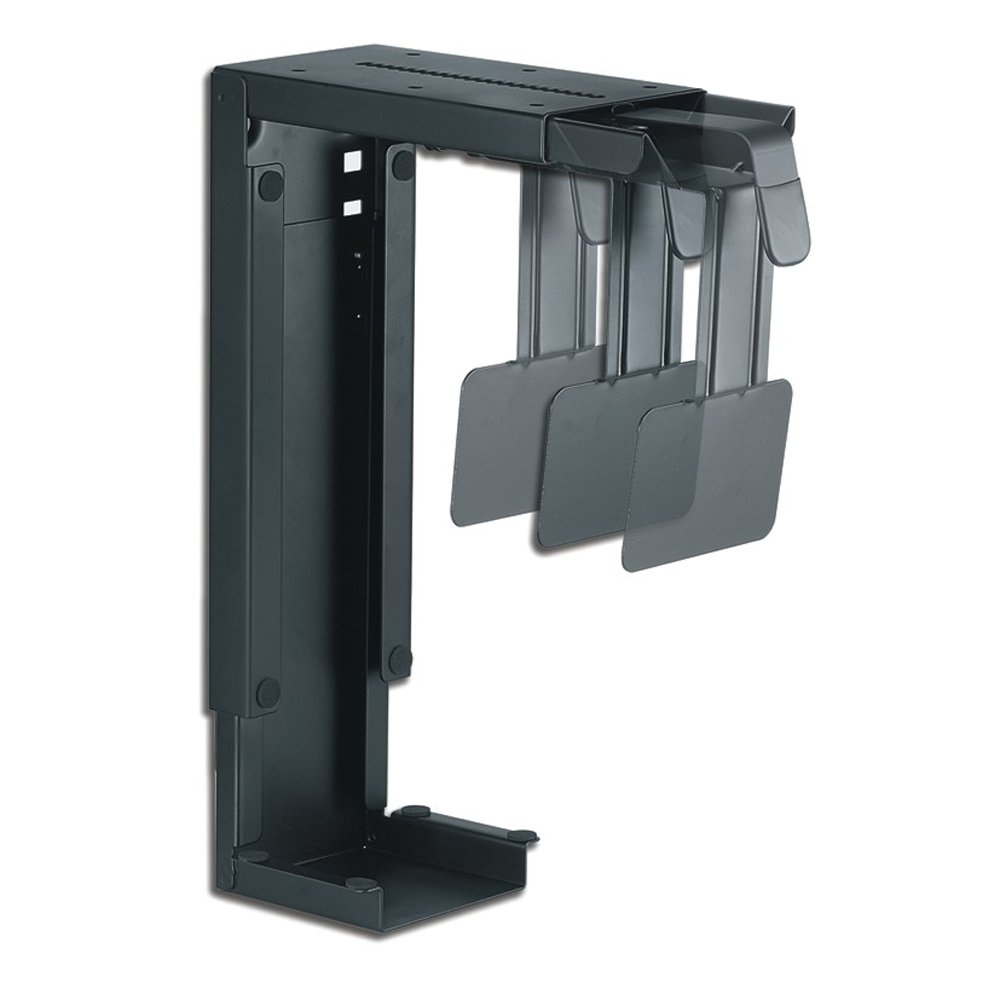 Newstar CPU-D100BLACK Under Desk & On-Wall PC Mount (Suitable PC Dimensions - Height: 30-53 cm / Width: 8-22 cm) - Black — image 1