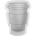 Coffee Latte Cup Silicone Mold | 2.15" Wide x 3" Long x 0.8" Deep Vent Clip Size | Crafting Mold for Freshies, Epoxy, Soap, Chocolate | Starb to-Go Coffee Cup Design