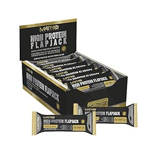 Matrix Nutrition High Protein Flapjack Box 24 × 75 Gram 22% Protein | Best Sports Nutrition Muscle Mass Gain Whey Bars