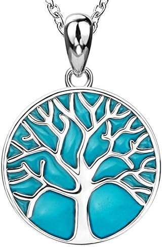 APOTIE 925 Silver Celtic Knot Tree of Life Jewelry Pendant Necklace Drop Hook Earrings Mother Day Jewelry for Mom Women Girls