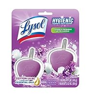 Lysol   Toilet Bowl Cleaner, Automatic In-The-Bowl Disc, Cotton Lilac,  2-Count