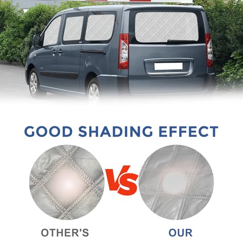 Opaltool 8 x Car Interior Sun Shades Suitable for 2017-2026 Citroen Dispatch, Folding Thermal Blinds Kit for Privacy and Thermal Regulation in Camper Vans