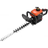 Garvee 26CC Gas Hedge Trimmer, 24-Inch Dual Action Blade, Long Reach | Anti-Vibration Handle, Reinforced Gearbox, Rust-Resistant Coating, Instant Brake, Throttle Lock, Protective Hand Guard