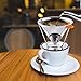 TECHO Resuable Pour Over Coffee Filters Stainless Steel Cone Drip Coffee Maker With Stand Spoon Brush