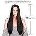 ForQueens Long Black Wig Synthetic Straight Wigs for Women Middle Part Cosplay Full Wig Heat Resistant Fiber