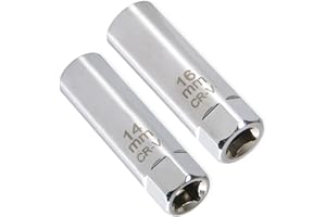 2 Pack Sparks Plugs Wrench Spanner Socket Removal Tool 16mm/14mm Lightweight Portable for Professional Home Use Automotive Tr