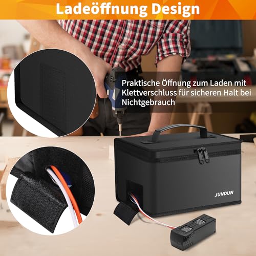 Pack of 2 Fireproof Battery Storage Box, 5200°F Explosion-proof Lipo Safe Bag with Waterproof Double Zip, Fireproof Box for Batteries for Charging and Storing