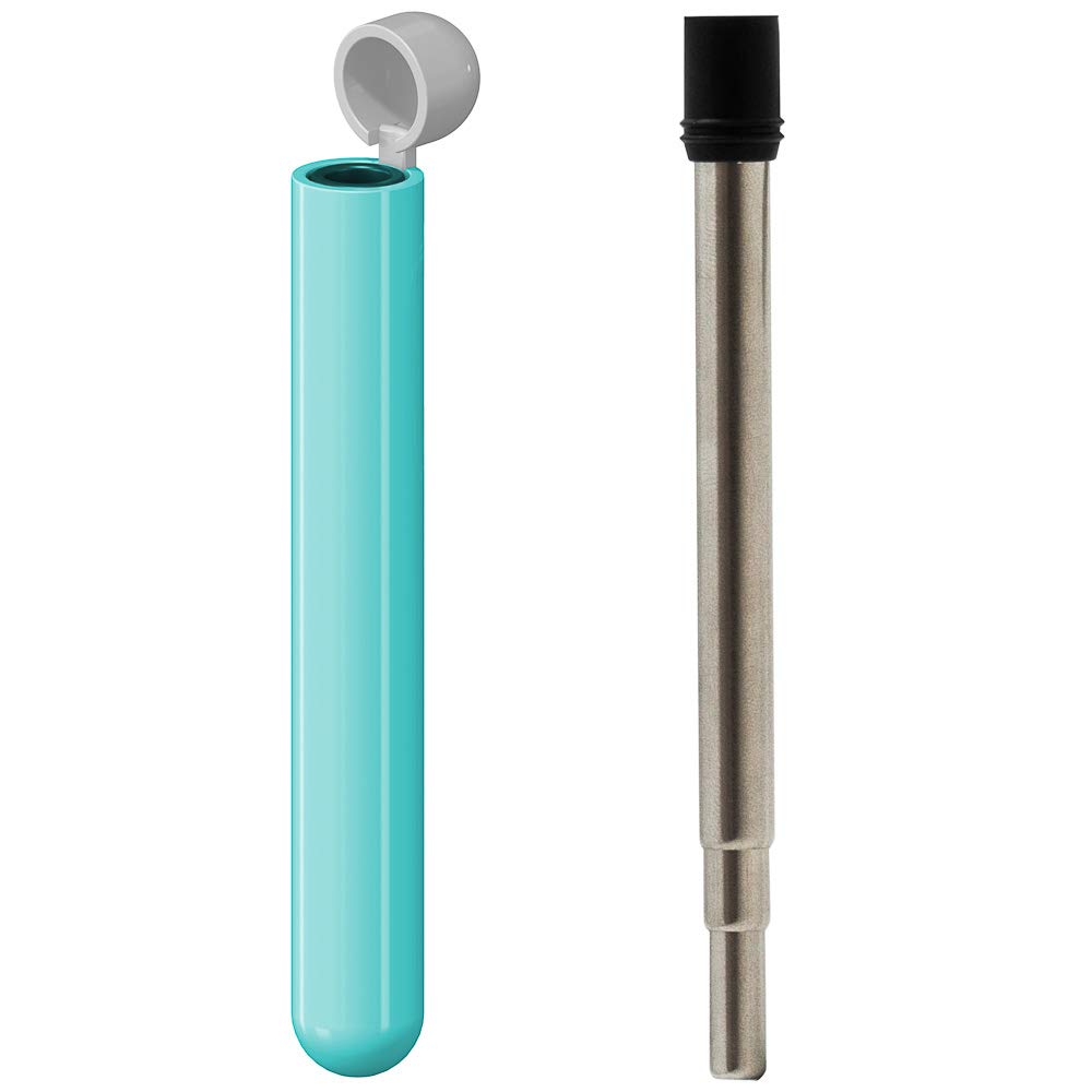 Lund London - Skittle Straw for Life - Reusable Stainless Steel Straw & Case - Eco-Friendly Gifts - Sky Blue & Light Grey