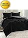 CELINE LINEN Luxury All Season Light Weight Down Alternative Reversible 3-Piece Comforter Set -, Diamond Stitched, Full/Queen, Black/Grey