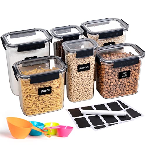 Extra Large Cereal Container Storage Set 6 Piece Airtight Pantry