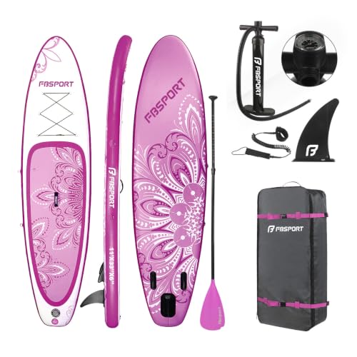 FBSPORT Aufblasbares SUP Board, Stand Up Paddling Board, Aufblasbare Stand Up Paddle Board für Stand-Up Paddling 15CM Dick, Surfbrett Kit mit Verstell