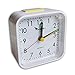Analog Travel Alarm Clock, No Ticking, Alarm, Snooze, Light, White