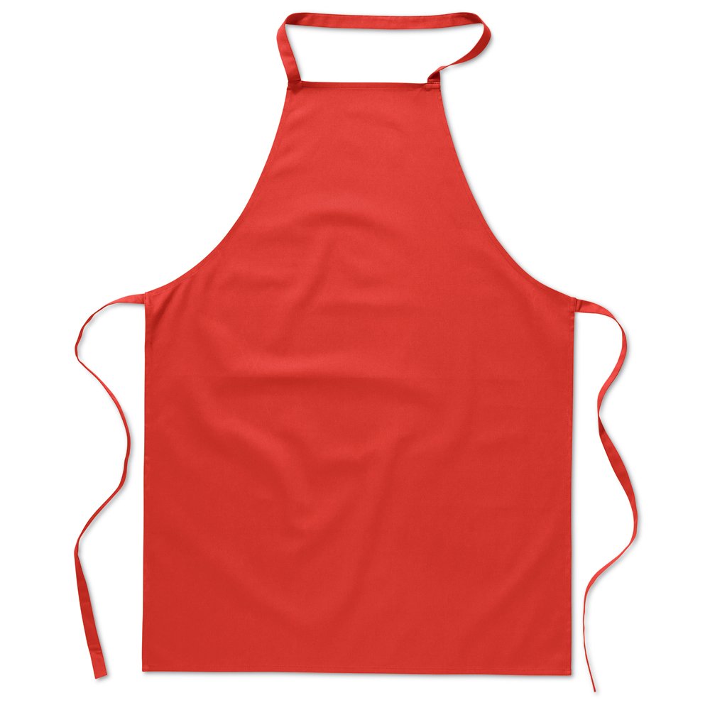 eBuyGB Pack of 10 Catering Cooking Plain Chef's Unisex Kitchen Apron, Cotton, Red