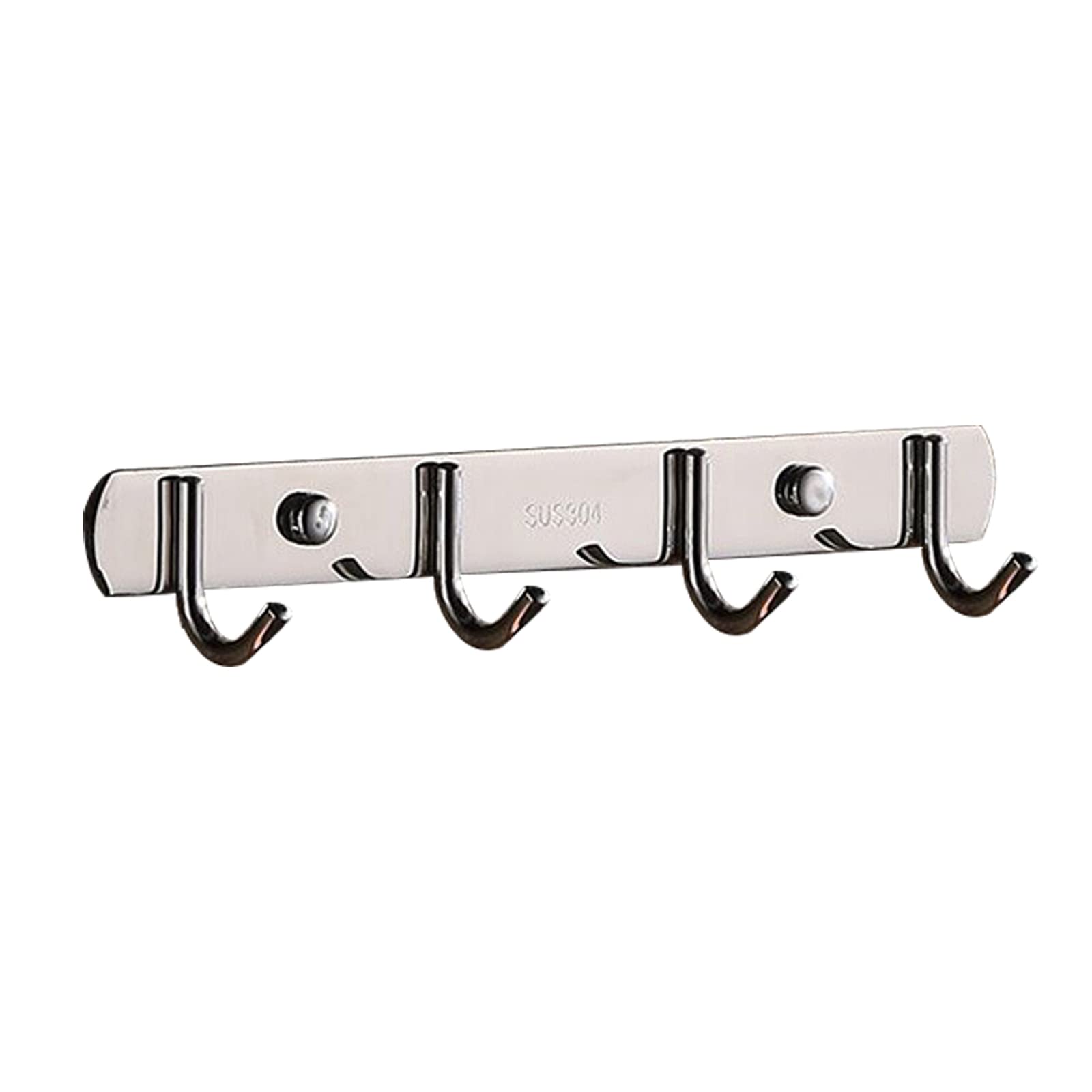 Spotact Stainless Steel Coat Rack Heavy Duty Wall Mounted Towel Hanger Modern Metal Clothes Hooks for Entryway Hallway Kitchen Bathroom Bedroom (Round, 4 Hooks)