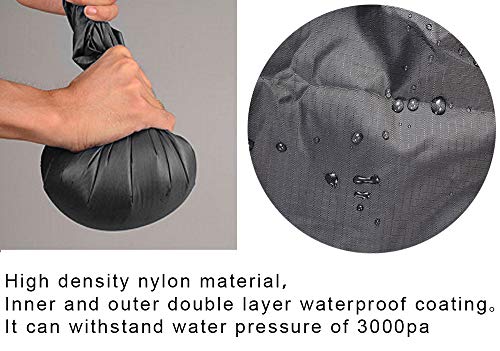 HTB Ultralight Backpack Rain Cover with Portable Storage Pouch, Black Reflective 45-65L Rucksack Rain Cover, Waterproof Protector Bag for Daypack Schoolbag Laptop Pack