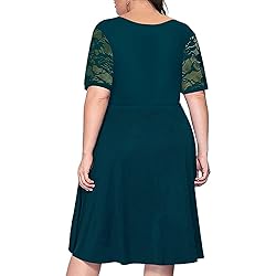 Short Sleeve Plus Size Midi Dress for Women Casual