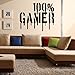 DNVEN Gamer Wall Decals Sports Series Vinyl Lettering Poster Handmade Teens Boys Room Decor Playroom Vinyl Wall Stickers Video Games Quotes 26 inches x 22 inches