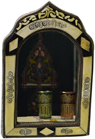 Moroccan Wall Mirror Mediterranean Handmade Camel Bone Bathroom Living Room Small