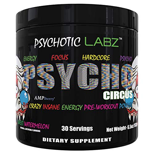 Psychotic Labz Psycho Circus High Stim Pre Workout Powder, Energy Focus