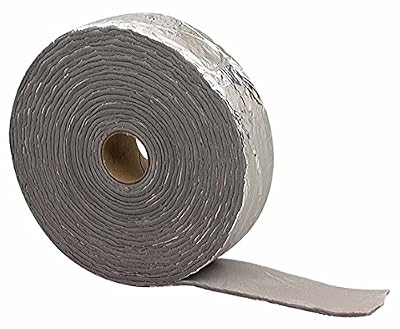 M-D Building Products 2378 M-D 0 Self-Adhesive Pipe Insulation Wrap 2 in Od X 15 Ft L X 1/8 in T, PVC Foam, Black/Silver