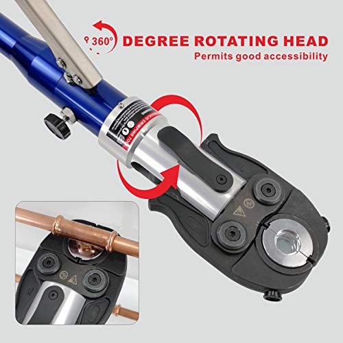 IBOSAD Copper Tube Fittings Hydraulic Pipe Crimping Tool with 1/2 inch