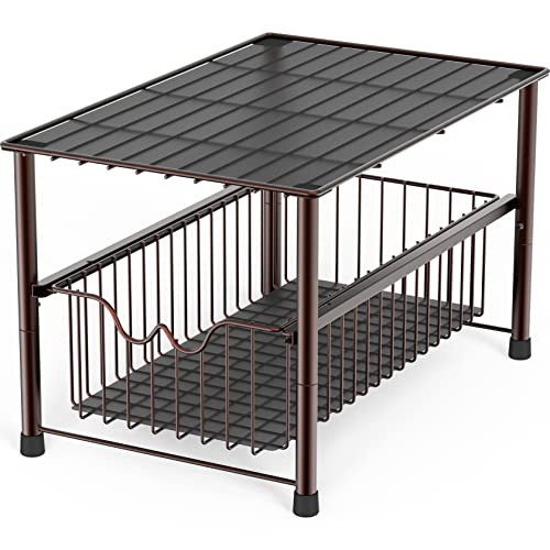 DecoBros Stackable Under Sink Sliding Basket Organizer Drawer