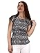 Peach Couture Womens Adorable Peplum Hem Bohemian Floral Summer Top Blouse