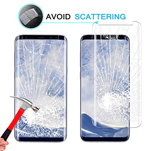 Kitechen Rainbow Galaxy S9 Plus Glass Screen Protector (Black) Full Screen [Case Friendly] 3D Curved Tempered Glass Screen Protector for Samsung Galaxy S9 Plus + Gorilla Cases (Black) (Clear) +